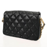 CHANEL シャネル マトラッセ ミニフラップバッグ ブラック AS3757 レディース キャビアスキン ショルダーバッグ Aランク 中古 銀蔵