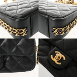 CHANEL シャネル マトラッセ ミニフラップバッグ ブラック AS3757 レディース キャビアスキン ショルダーバッグ Aランク 中古 銀蔵