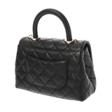 CHANEL シャネル マトラッセ ミニフラップバッグ XXS 2WAY ブラック AS2215 レディース キャビアスキン ハンドバッグ Aランク 中古 銀蔵
