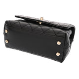CHANEL シャネル マトラッセ ミニフラップバッグ XXS 2WAY ブラック AS2215 レディース キャビアスキン ハンドバッグ Aランク 中古 銀蔵