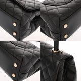 CHANEL シャネル マトラッセ ミニフラップバッグ XXS 2WAY ブラック AS2215 レディース キャビアスキン ハンドバッグ Aランク 中古 銀蔵