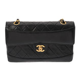 CHANEL シャネル マトラッセ チェーンショルダー ブラック レディース カーフ パール ショルダーバッグ Bランク 中古 銀蔵