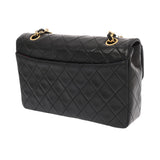 CHANEL シャネル マトラッセ チェーンショルダー ブラック レディース カーフ パール ショルダーバッグ Bランク 中古 銀蔵