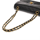 CHANEL シャネル マトラッセ チェーンショルダー ブラック レディース カーフ パール ショルダーバッグ Bランク 中古 銀蔵