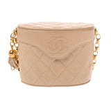 CHANEL シャネル マトラッセ チェーンショルダー ベージュ レディース ラムスキン ショルダーバッグ Bランク 中古 銀蔵