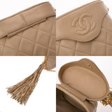 CHANEL シャネル マトラッセ チェーンショルダー ベージュ レディース ラムスキン ショルダーバッグ Bランク 中古 銀蔵