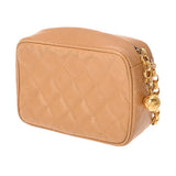 CHANEL シャネル マトラッセ チェーンショルダー ベージュ レディース キャビアスキン ショルダーバッグ Bランク 中古 銀蔵