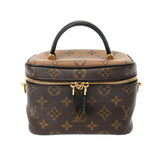 LOUIS VUITTON ルイヴィトン モノグラムリバース ヴァニティ NV PM ブラウン M45165 レディース モノグラムキャンバス バニティバッグ ABランク 中古 銀蔵