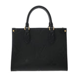 LOUIS VUITTON ルイヴィトン モノグラムアンプラント オンザゴー PM 2WAY ノワール M45653 レディース レザー ハンドバッグ Aランク 中古 銀蔵
