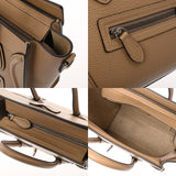 CELINE セリーヌ ラゲージ ナノ デューン 189243DRU.03UN レディース ドラムドカーフ ハンドバッグ Aランク 中古 銀蔵