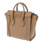 CELINE セリーヌ ラゲージ ナノ デューン 189243DRU.03UN レディース ドラムドカーフ ハンドバッグ Aランク 中古 銀蔵