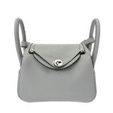 HERMES エルメス リンディ ミニ 2WAY ブルーグラシエ W刻印(2024年頃) レディース トリヨンクレマンス ショルダーバッグ Aランク 中古 銀蔵