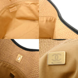 CHANEL シャネル マキシショッピングバッグ ダークベージュ/ブラック AS5463 レディース カーフ ブレードラフィアエフェクトキャンバス ハンドバッグ Aランク 中古 銀蔵
