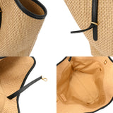 CHANEL シャネル マキシショッピングバッグ ダークベージュ/ブラック AS5463 レディース カーフ ブレードラフィアエフェクトキャンバス ハンドバッグ Aランク 中古 銀蔵