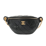 CHANEL シャネル マトラッセ ボディバッグ ブラック AP3761 レディース ラムスキン ボディバッグ Aランク 中古 銀蔵