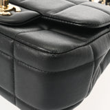 CHANEL シャネル チョコバー ミニフラップチェーンショルダー ブラック AS3744 レディース ラムスキン レジン ショルダーバッグ ABランク 中古 銀蔵