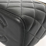 CHANEL シャネル マトラッセ スモール ヴァニティケース ブラック AP1341 レディース キャビアスキン バニティバッグ Aランク 中古 銀蔵
