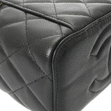 CHANEL シャネル マトラッセ スモール ヴァニティケース ブラック AP1341 レディース キャビアスキン バニティバッグ Aランク 中古 銀蔵
