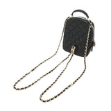 CHANEL シャネル マトラッセ ミニバックパック ブラック AP3753 レディース グレインドカーフスキン リュック・デイパック Aランク 中古 銀蔵