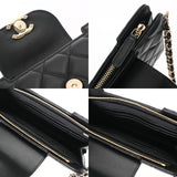 CHANEL シャネル マトラッセ チェーンウォレット ブラック AP3633 レディース ラムスキン チェーンウォレット Aランク 中古 銀蔵