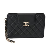 CHANEL シャネル マトラッセ チェーンウォレット ブラック AP3633 レディース ラムスキン チェーンウォレット Aランク 中古 銀蔵