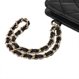 CHANEL シャネル マトラッセ チェーンウォレット ブラック AP3633 レディース ラムスキン チェーンウォレット Aランク 中古 銀蔵