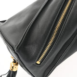 CHANEL シャネル With Chainフリンジ ブラック AP4686 レディース ラムスキン ポーチ Aランク 中古 銀蔵