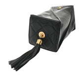 CHANEL シャネル With Chainフリンジ ブラック AP4686 レディース ラムスキン ポーチ Aランク 中古 銀蔵