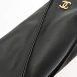 CHANEL シャネル With Chainフリンジ ブラック AP4686 レディース ラムスキン ポーチ Aランク 中古 銀蔵