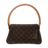 LOUIS VUITTON ルイヴィトン モノグラム ミニルーピング ブラウン M51147 レディース モノグラムキャンバス ワンショルダーバッグ Aランク 中古 銀蔵