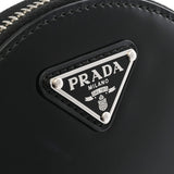 PRADA プラダ ミニポーチ チェーンバッグ ブラック レディース ブラッシュドレザー ショルダーバッグ Aランク 中古 銀蔵