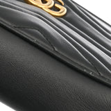 GUCCI グッチ GGマーモント キルティング ミニショルダー ブラック 448065 レディース レザー ショルダーバッグ ABランク 中古 銀蔵