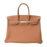 HERMES エルメス バーキン 35 ゴールド D刻印(2019年頃) ユニセックス トゴ ハンドバッグ Aランク 中古 銀蔵