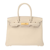 HERMES エルメス バーキン 30 クレ K刻印(2025年頃) レディース トゴ ハンドバッグ 未使用 銀蔵