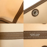 HERMES エルメス ガーデンパーティ TPM バニラ/エトゥープ Y刻印(2020年頃) レディース トワルオフィシエ/レザー ハンドバッグ Aランク 中古 銀蔵