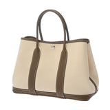 HERMES エルメス ガーデンパーティ TPM バニラ/エトゥープ Y刻印(2020年頃) レディース トワルオフィシエ/レザー ハンドバッグ Aランク 中古 銀蔵