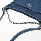 CHANEL シャネル マトラッセ チェーンショルダー ブルー レディース デニム ショルダーバッグ Aランク 中古 銀蔵