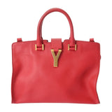 SAINT LAURENT サンローラン プチカバス レッド 311210 レディース カーフ ハンドバッグ ABランク 中古 銀蔵