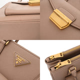 PRADA プラダ 2WAYハンドバッグ ピンクベージュ 1BA256 レディース サフィアーノ レザー ハンドバッグ ABランク 中古 銀蔵