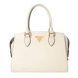 PRADA プラダ 2WAY ホワイト 1BA164 レディース サフィアーノ /ソフトカーフ ハンドバッグ ABランク 中古 銀蔵