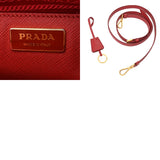 PRADA プラダ 2WAY レッド レディース サフィアーノ ハンドバッグ Bランク 中古 銀蔵