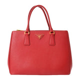PRADA プラダ 2WAY レッド レディース サフィアーノ ハンドバッグ Bランク 中古 銀蔵