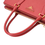 PRADA プラダ 2WAY レッド レディース サフィアーノ ハンドバッグ Bランク 中古 銀蔵