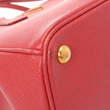 PRADA プラダ 2WAY レッド レディース サフィアーノ ハンドバッグ Bランク 中古 銀蔵