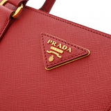 PRADA プラダ 2WAY レッド レディース サフィアーノ ハンドバッグ Bランク 中古 銀蔵