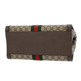 GUCCI グッチ ミディアム トップハンドルバッグ ベージュ/エボニー/ブラウン 524537 レディース GGスプリームキャンバス レザー ハンドバッグ Aランク 中古 銀蔵