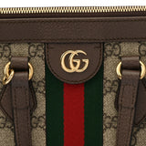 GUCCI グッチ ミディアム トップハンドルバッグ ベージュ/エボニー/ブラウン 524537 レディース GGスプリームキャンバス レザー ハンドバッグ Aランク 中古 銀蔵