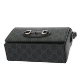 GUCCI グッチ ミニバッグ ホースビット 1955 ブラック 855566 レディース ソフトGGスプリームキャンバス ショルダーバッグ Aランク 中古 銀蔵