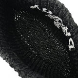 PRADA プラダ スモール クロシェット トートバッグ ブラック/ホワイト 1BG422 レディース ラフィア ハンドバッグ ABランク 中古 銀蔵
