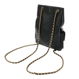 CHANEL シャネル マトラッセ ブラック レディース シャイニーラムスキン リュック・デイパック Aランク 中古 銀蔵